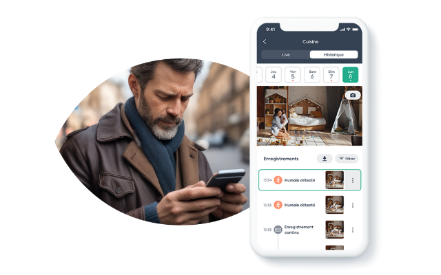 notifications caméra sécurité intérieure