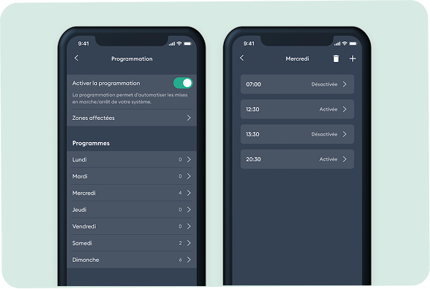 Programmation alarme