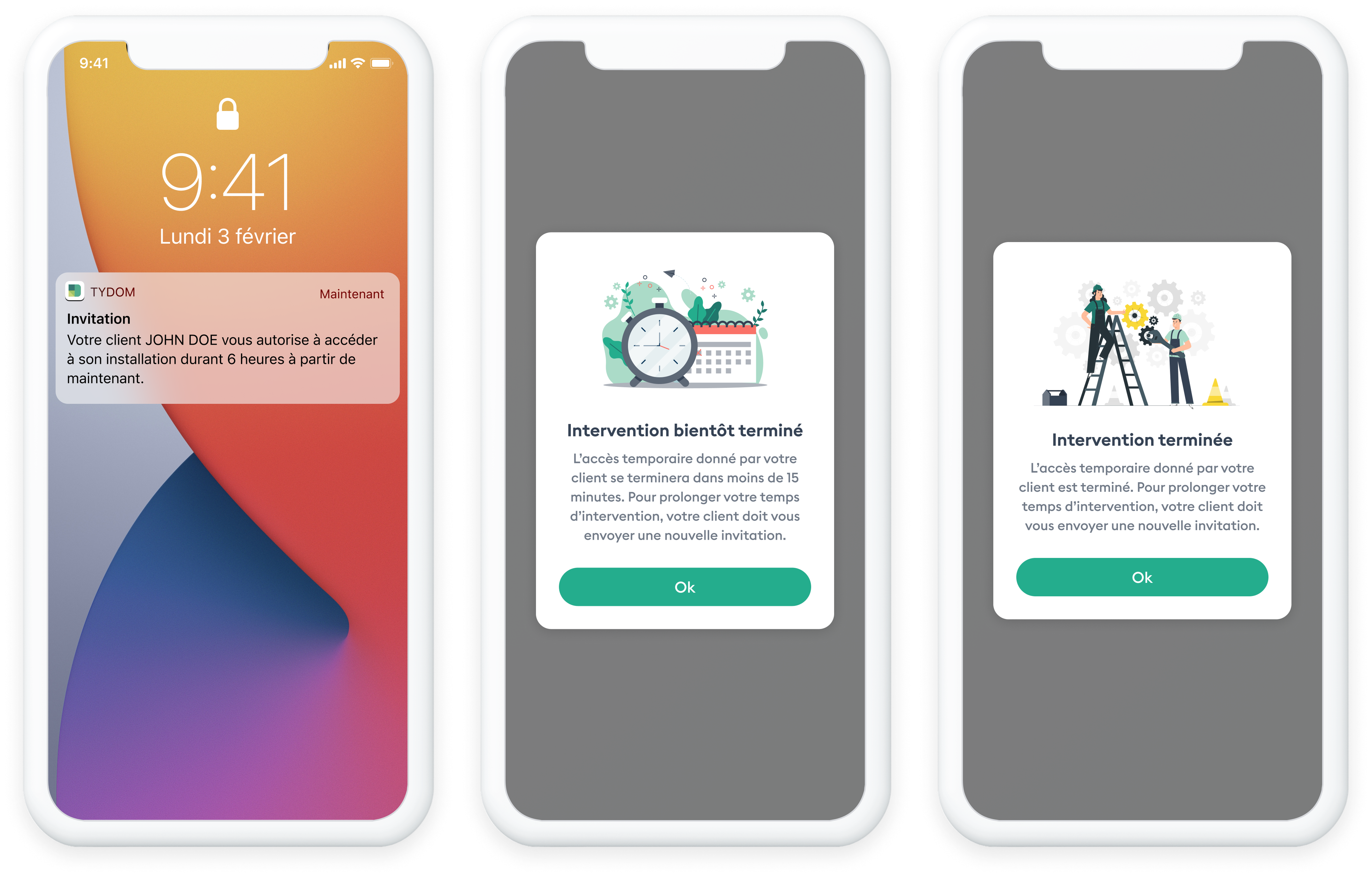 Appli Tydom autorisation d'accès à distance pour un installateur