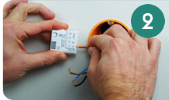 Installation module éclairage volet roulant