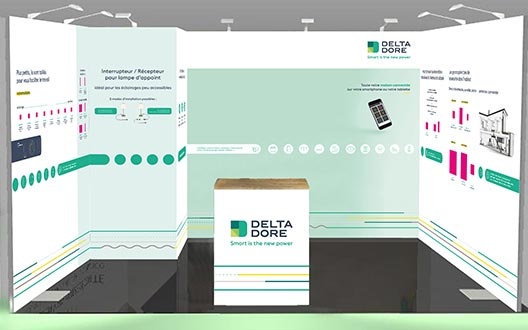 Stand Delta Dore pour les salons 2018
