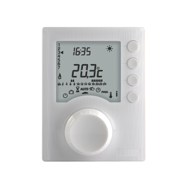 Thermostat programmable sans fil pour chaudière ou PAC Tybox 1137 - Delta  Dore