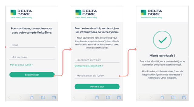 Confirmation compte de services Delta Dore
